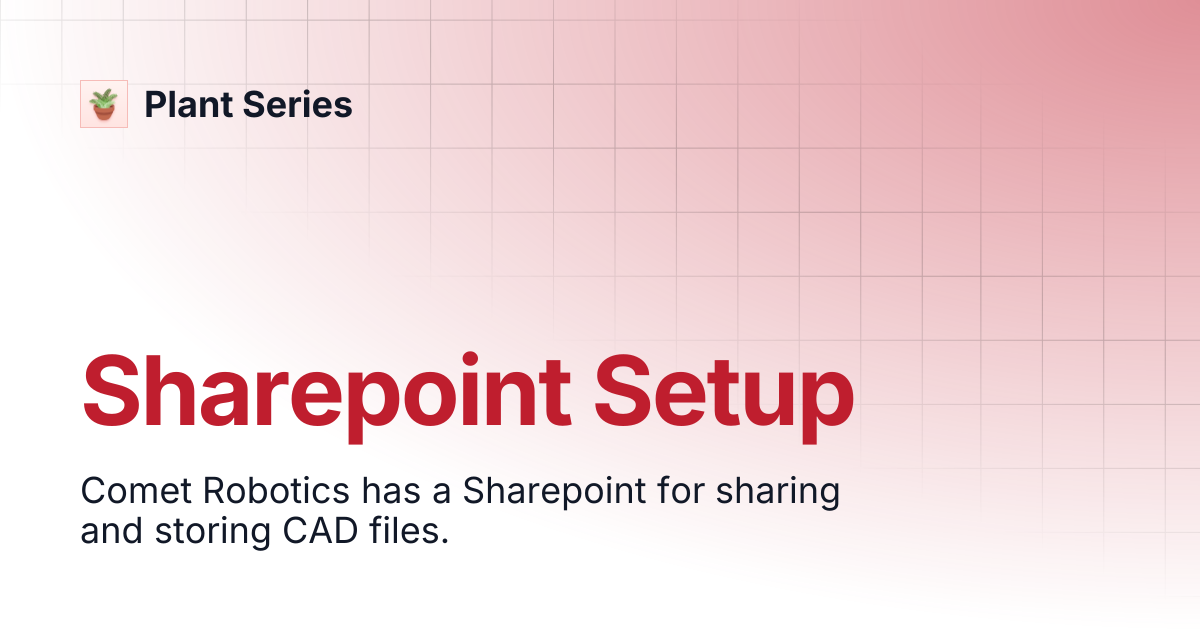 Sharepoint Setup | Plant Series